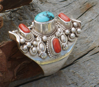 turquoise coral tibetan ring (2).jpg